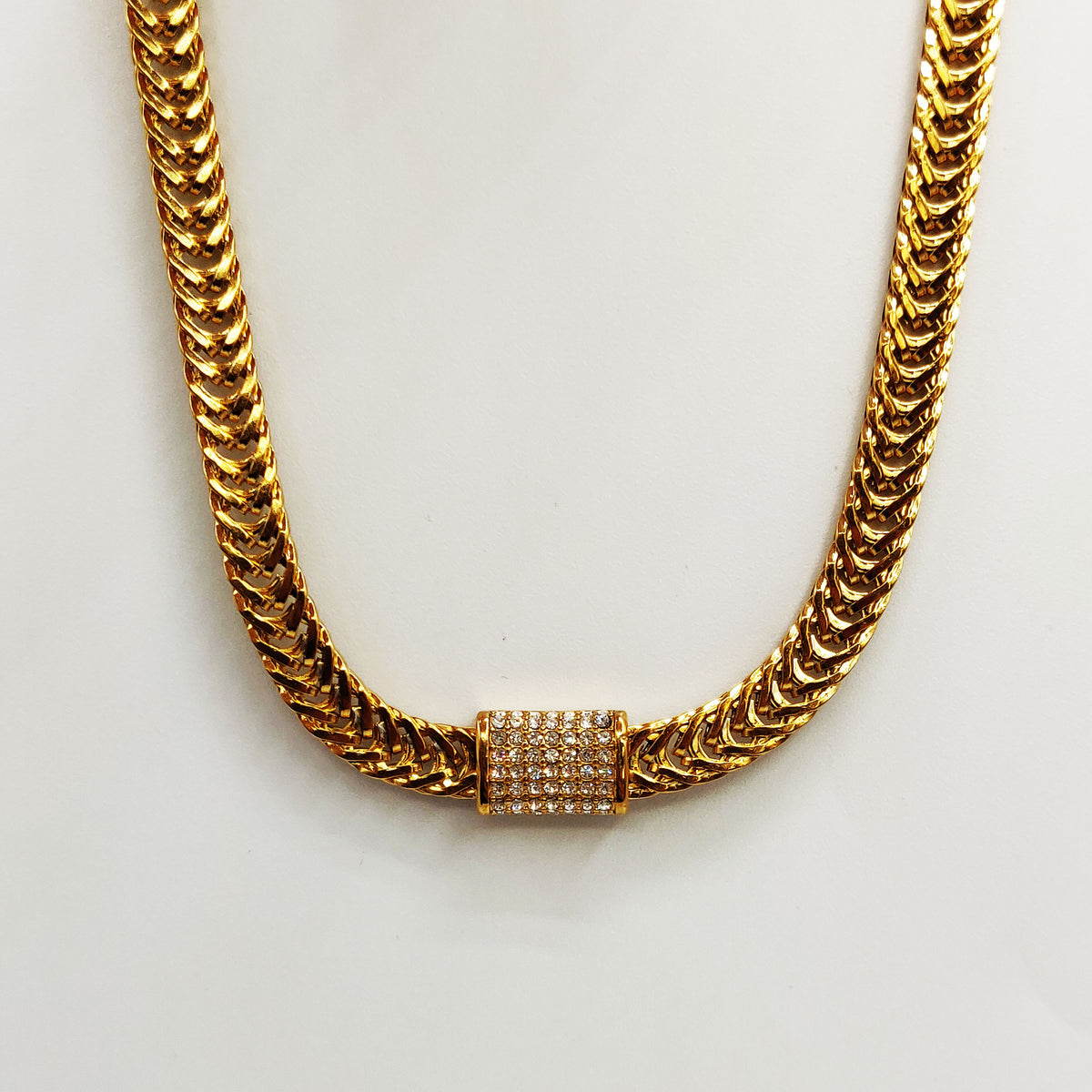 Collier Maille Tressée Rafinity Cristaux Luxe