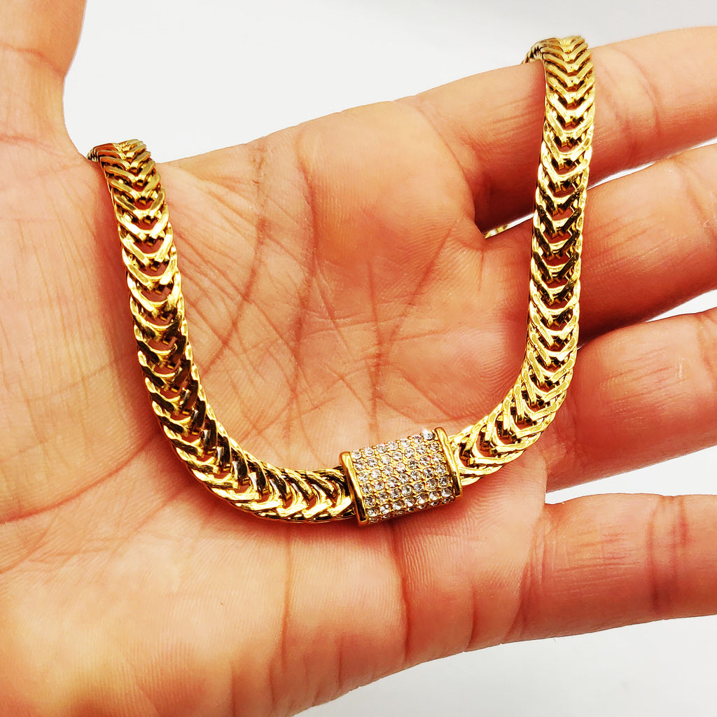 Collier Maille Tressée Rafinity Cristaux Luxe