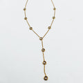 Collier Multi Cristaux Ronds Descendant Luxe