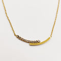 Collier Double Lignes Cristaux et Dorée Luxe