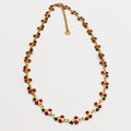 Collier Multi Double Cerises Cristaux Luxe