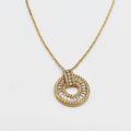 Collier Cercle Cristaux Rectangulaires et Ronds Luxe