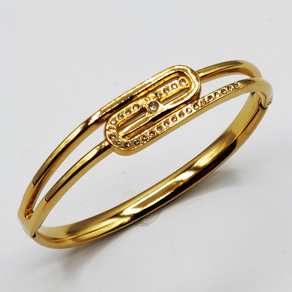 Bracelet Rigide Boucles Croisées Luxe