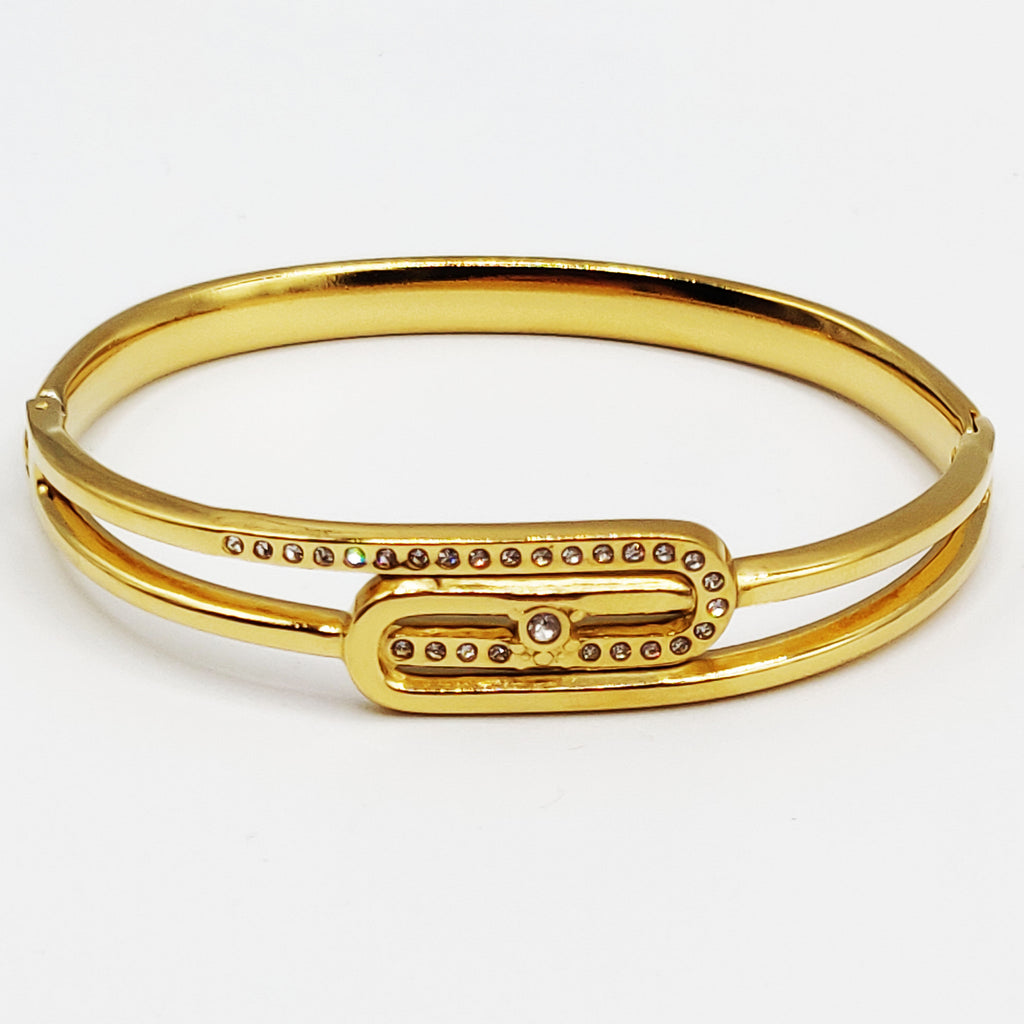 Bracelet Rigide Boucles Croisées Luxe