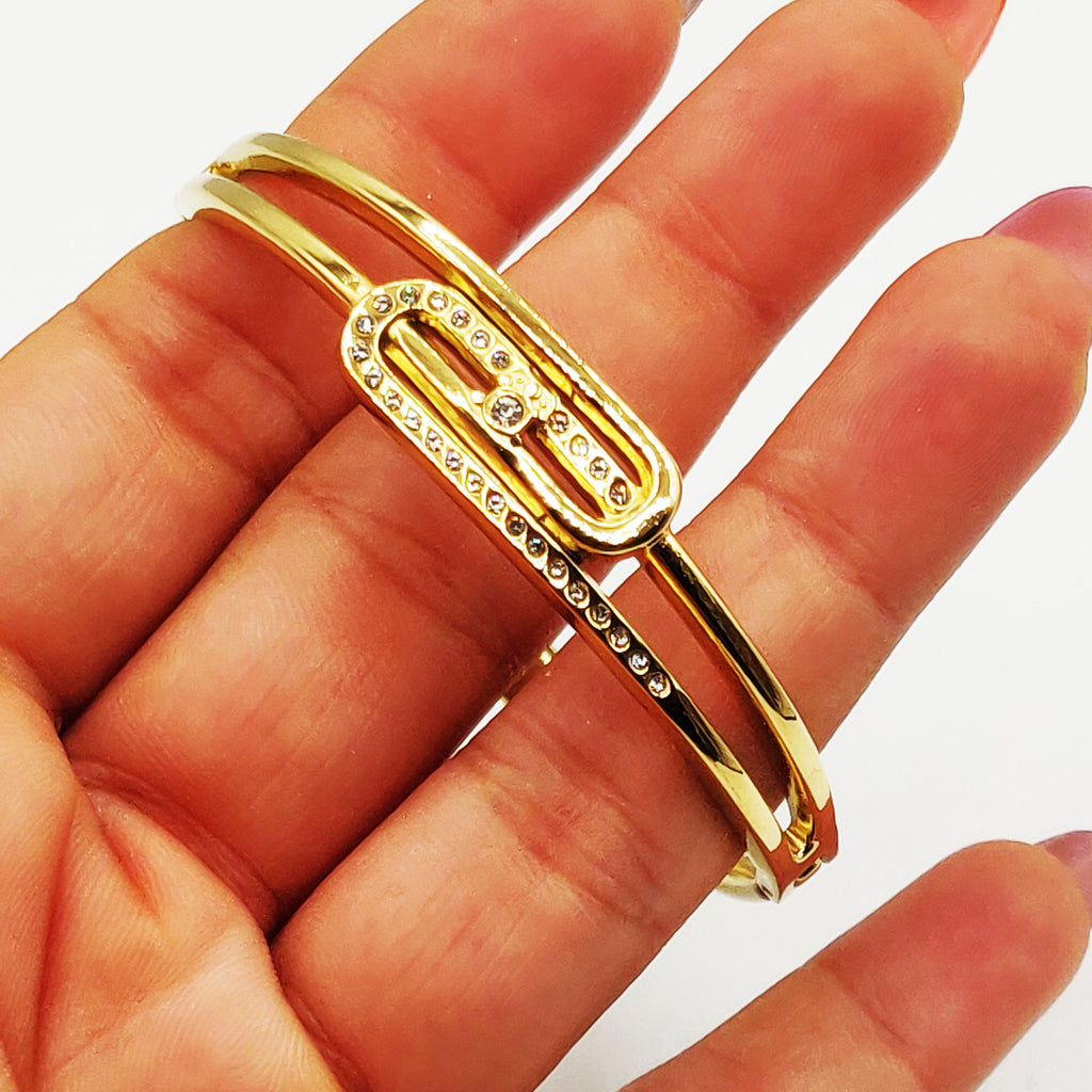 Bracelet Rigide Boucles Croisées Luxe