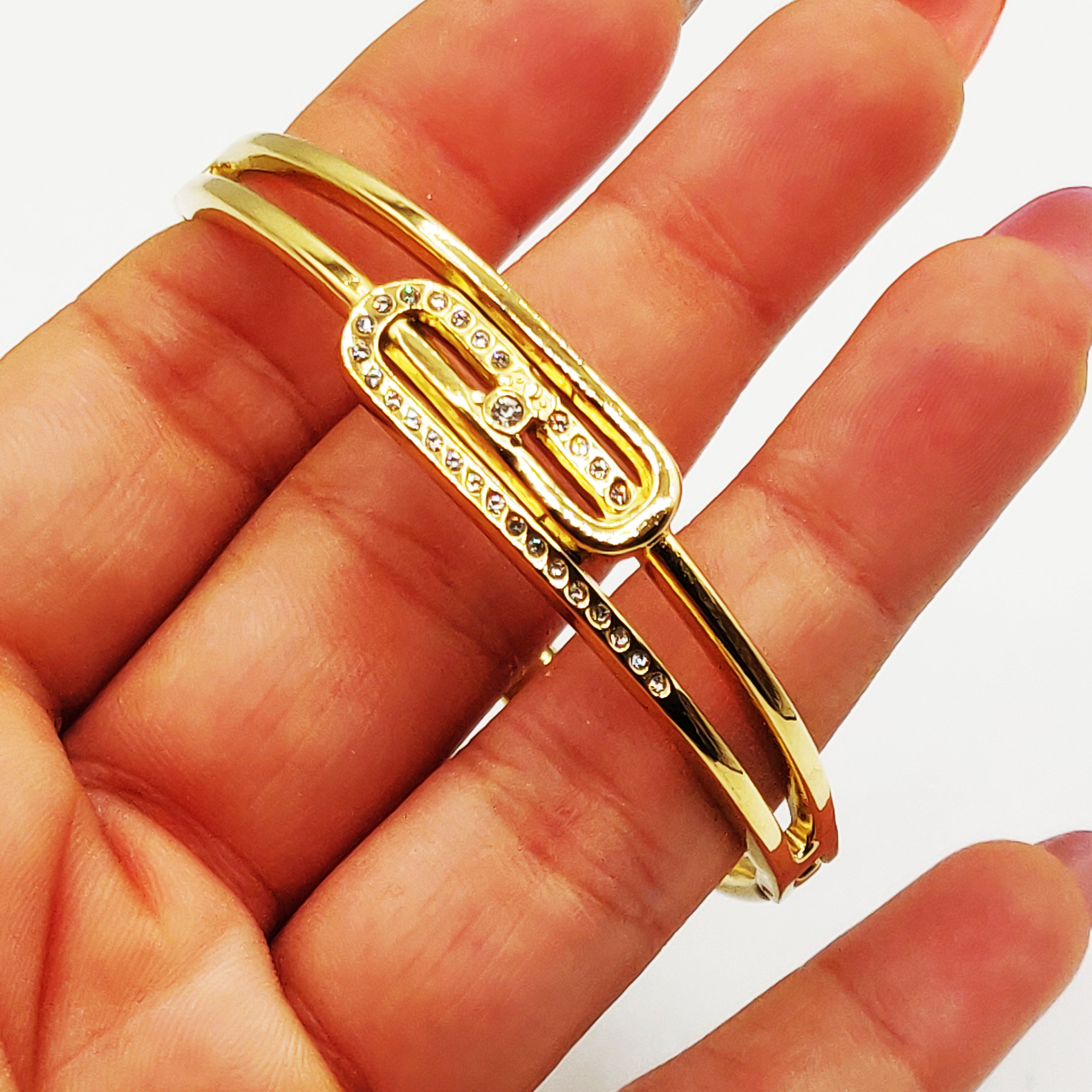 Bracelet Rigide Boucles Croisées Luxe