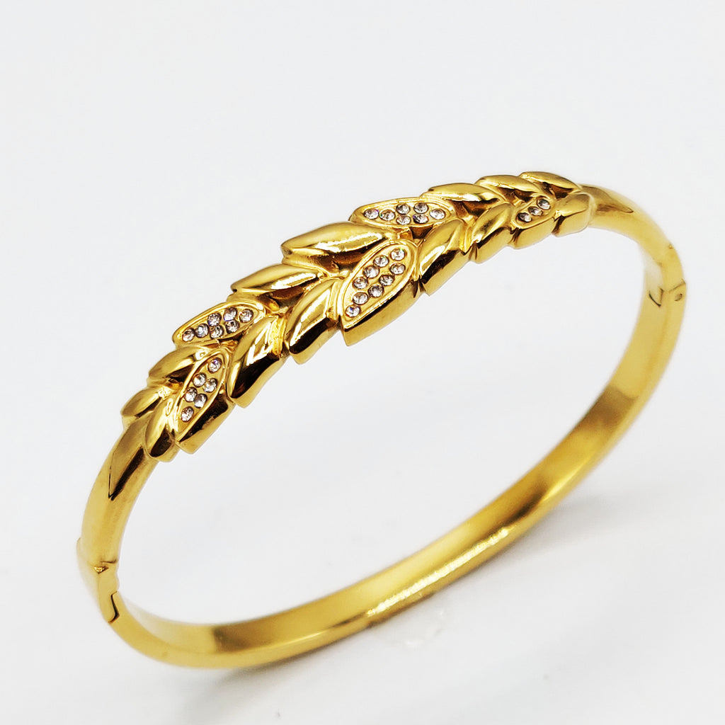 Bracelet Rigide Épi de Blé Luxe