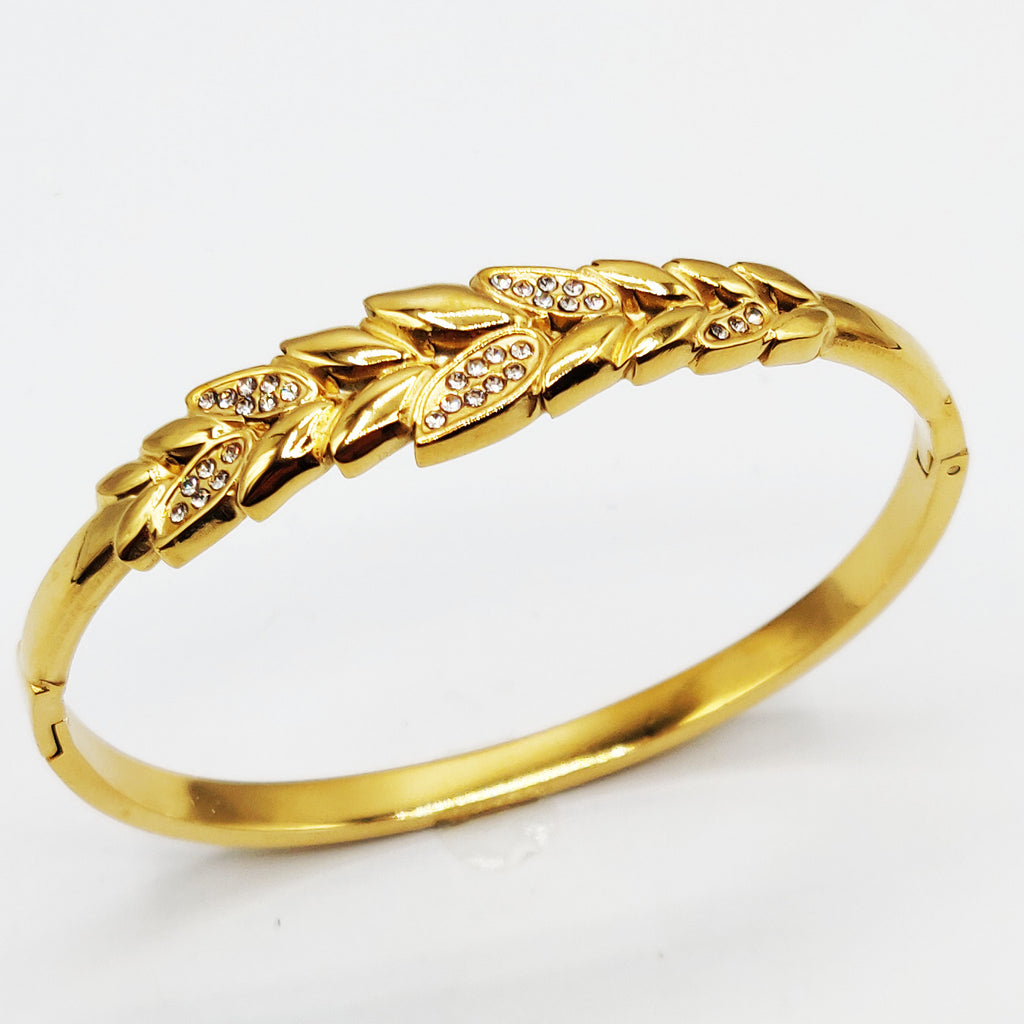 Bracelet Rigide Épi de Blé Luxe