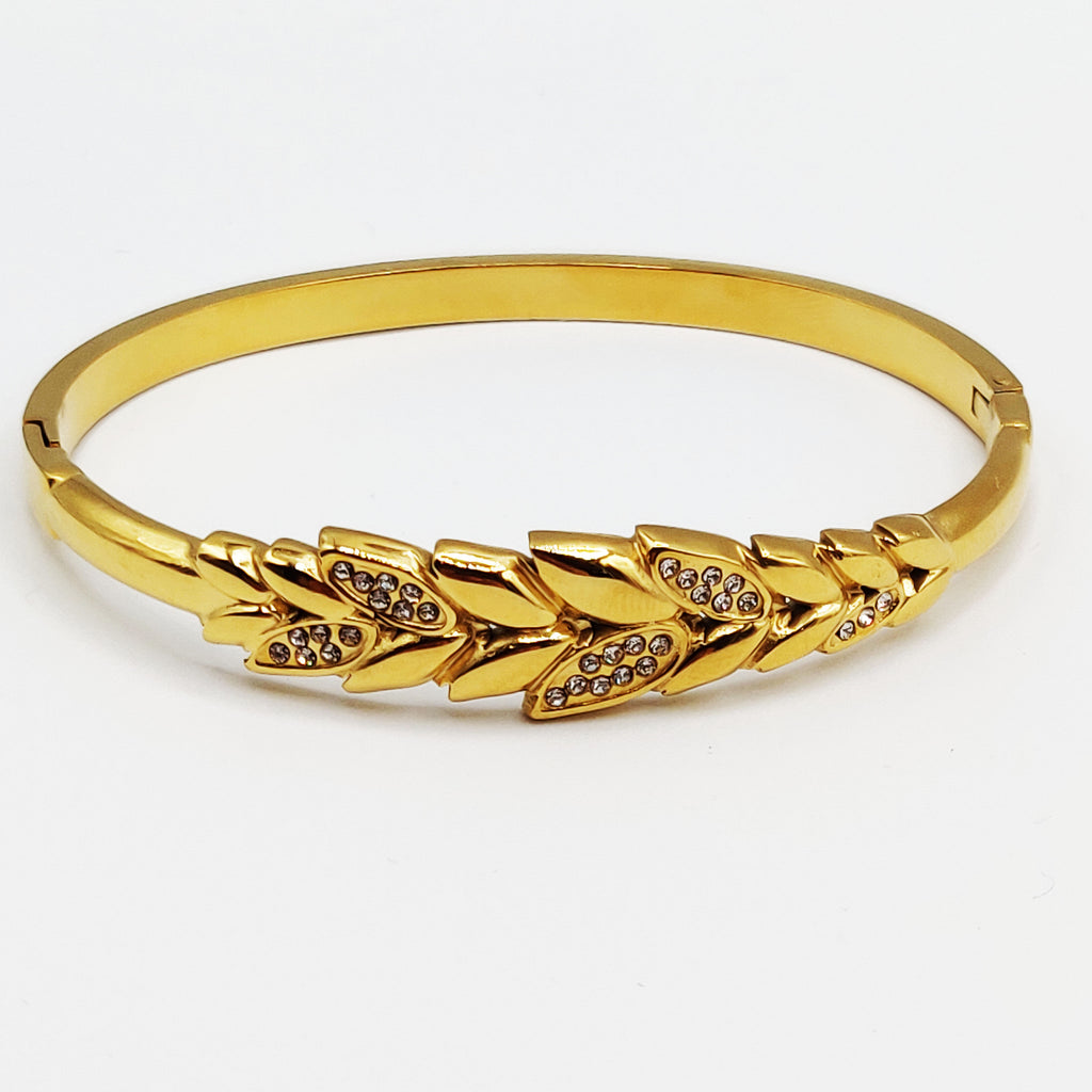 Bracelet Rigide Épi de Blé Luxe