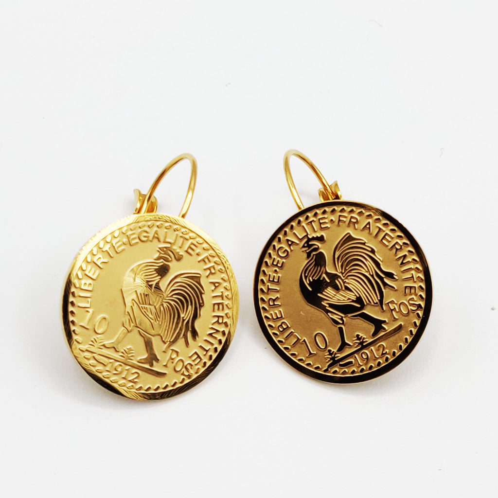 Boucles d'oreilles Pendentif Louise Coq Luxe