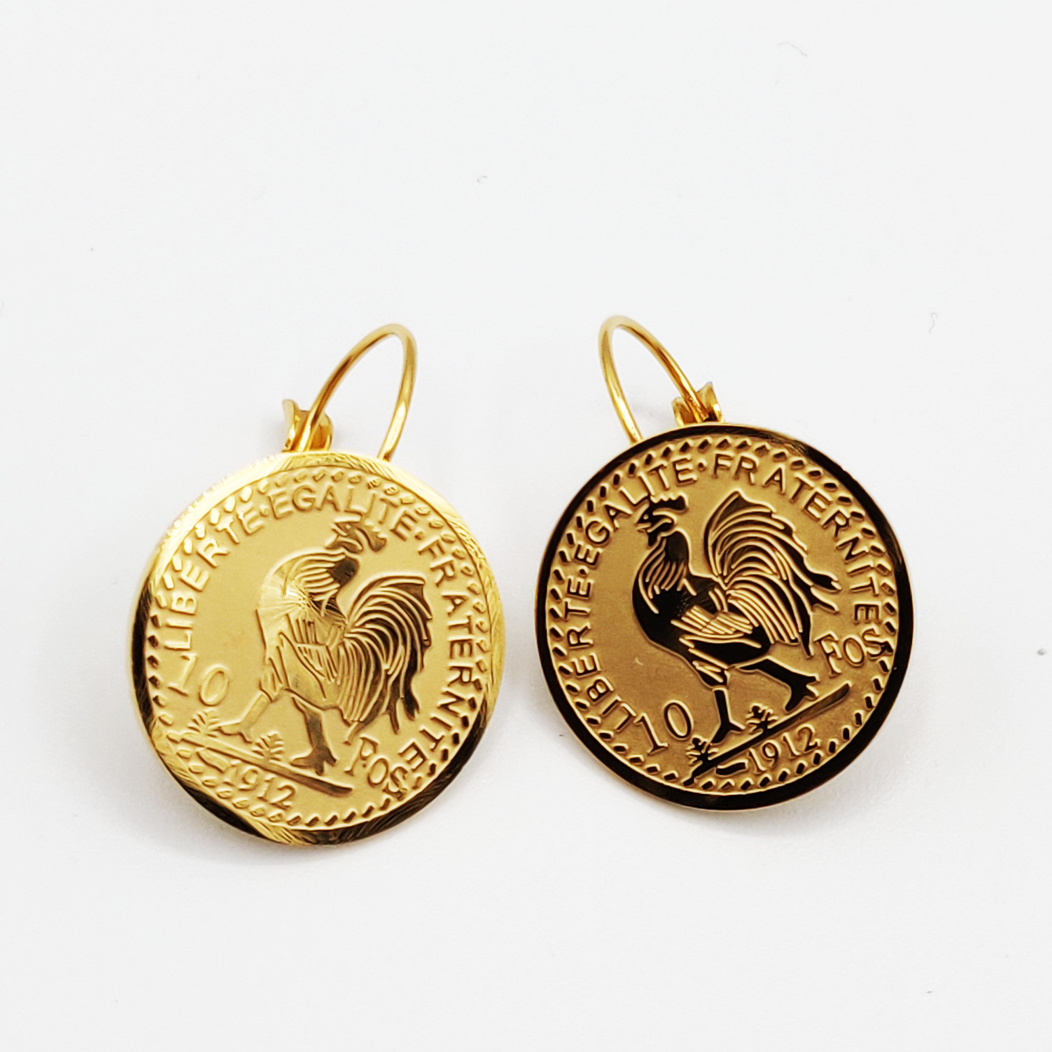 Boucles d'oreilles Pendentif Louise Coq Luxe