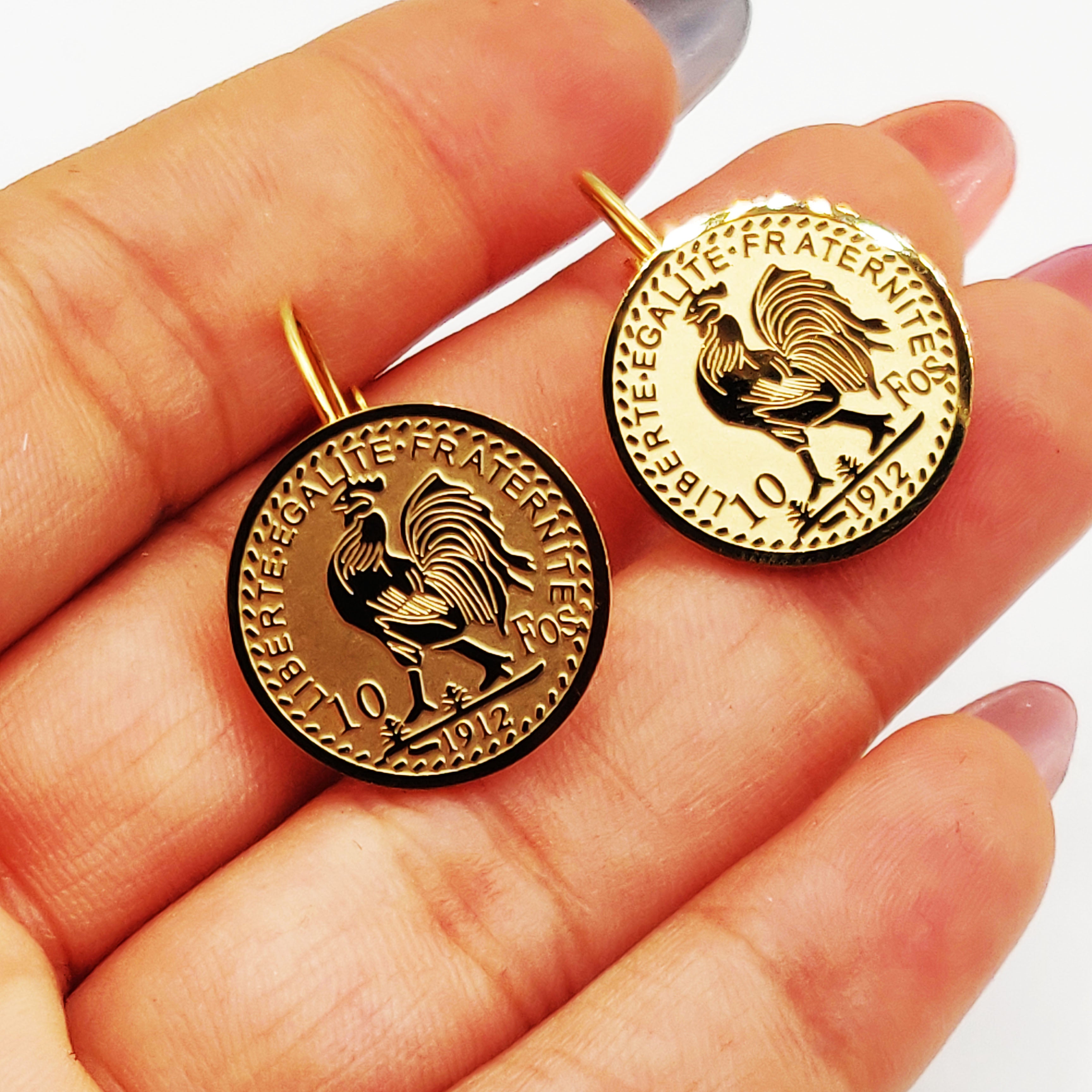 Boucles d'oreilles Pendentif Louise Coq Luxe