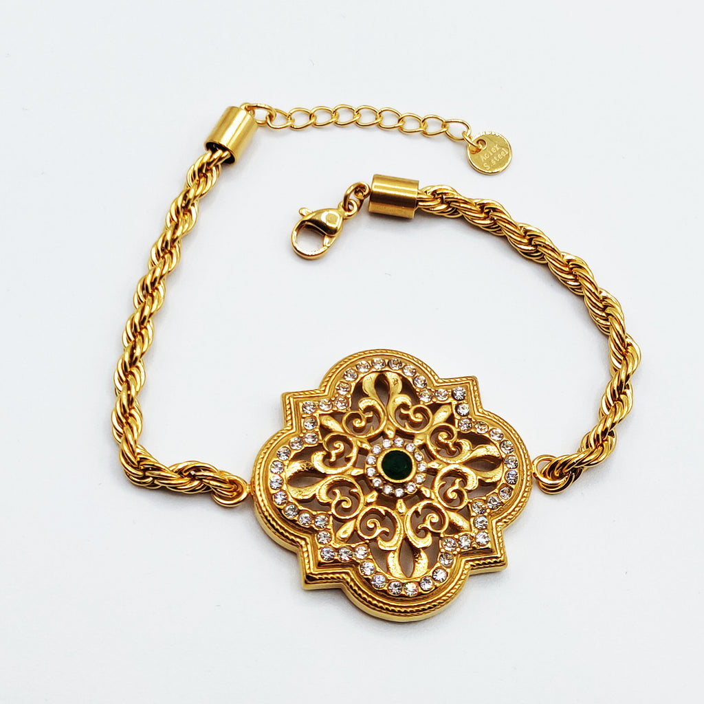 Bracelet Torsade Pendentif Royal Luxe