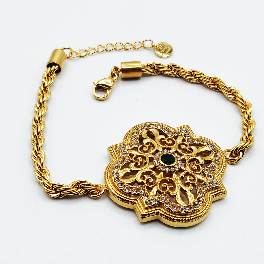 Bracelet Torsade Pendentif Royal Luxe