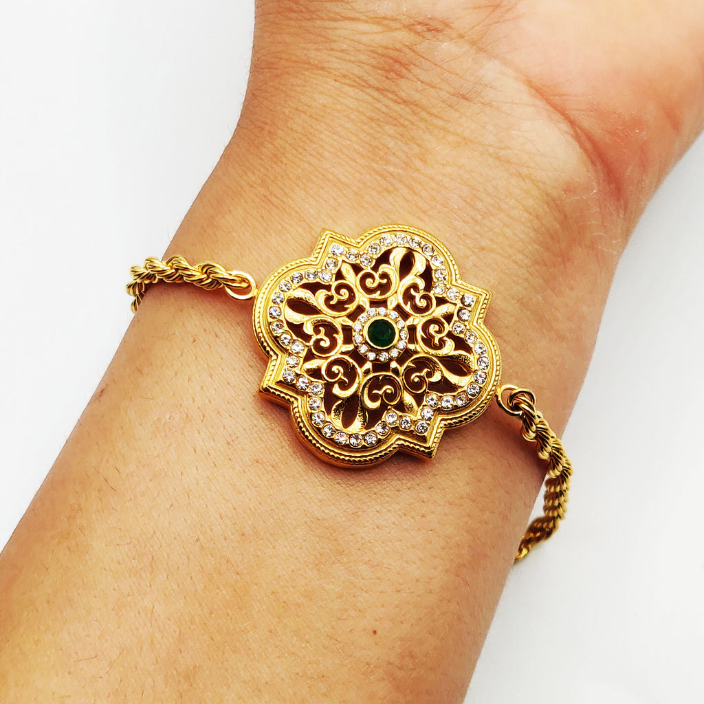 Bracelet Torsade Pendentif Royal Luxe