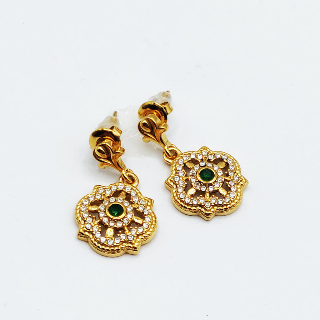 Boucles d'oreilles Torsade Pendentif Royal Luxe