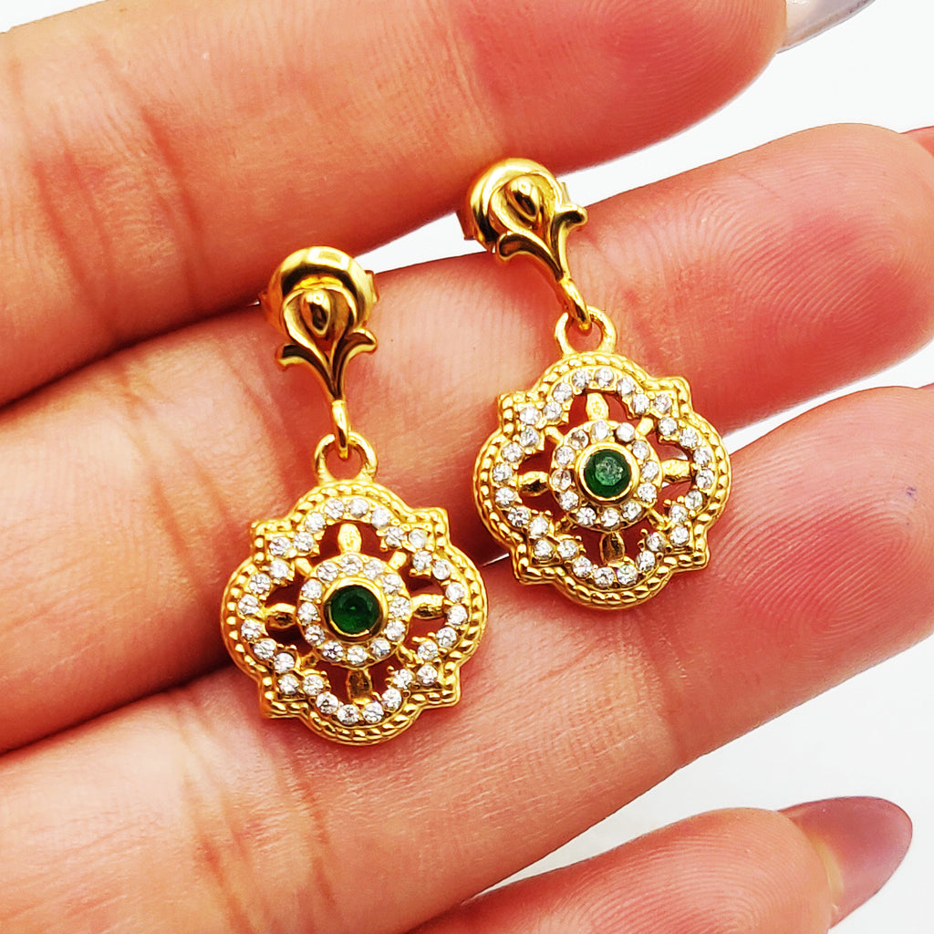 Boucles d'oreilles Torsade Pendentif Royal Luxe