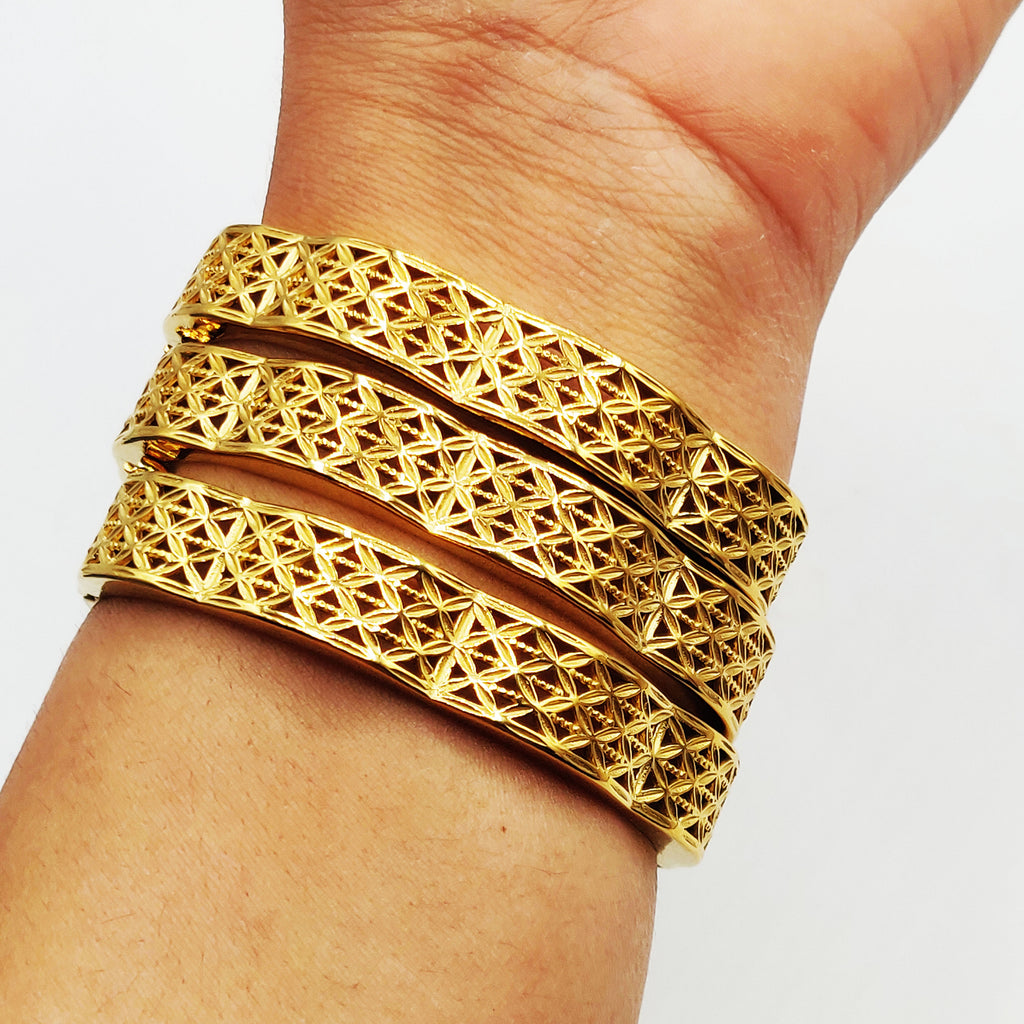 Trio de Bracelets Motifs Orientaux X Vagues Luxe