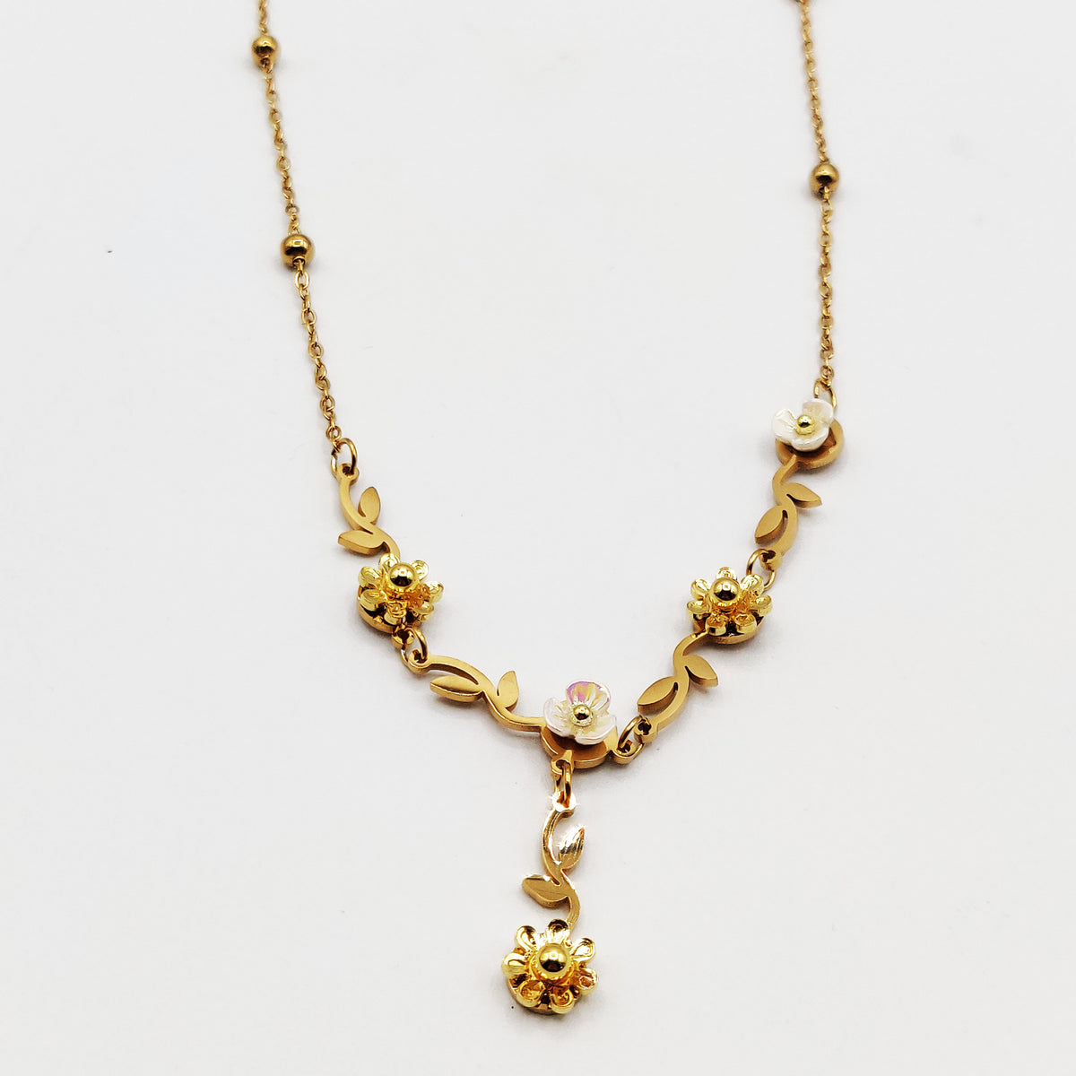 Collier Multi Fleurs Reliées Luxe