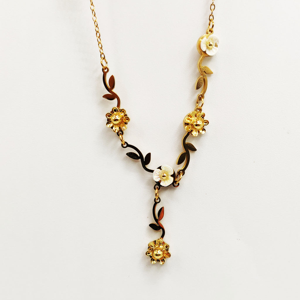 Collier Multi Fleurs Reliées Luxe