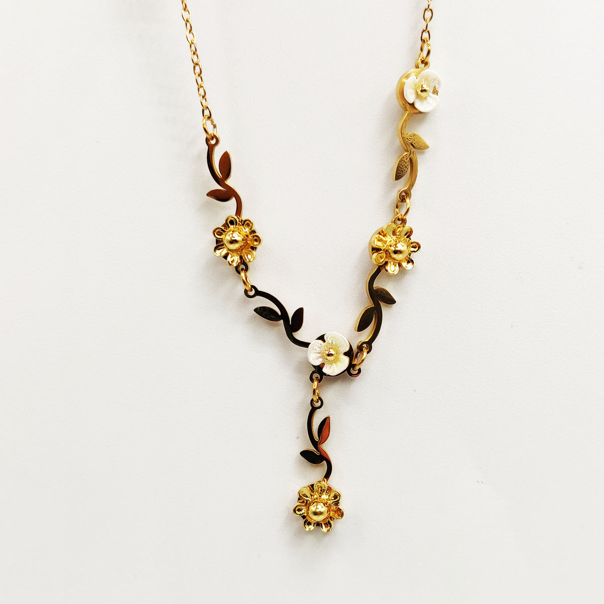 Collier Multi Fleurs Reliées Luxe