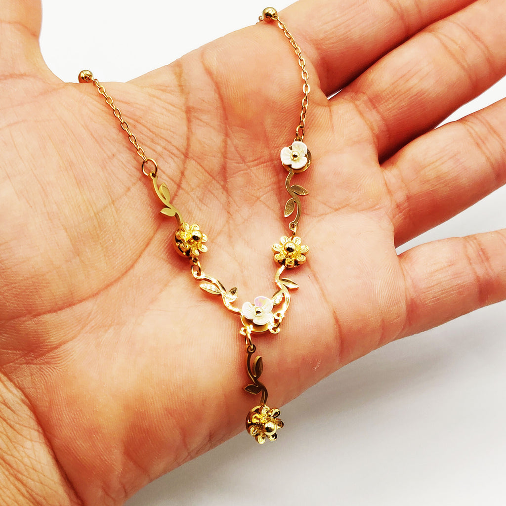Collier Multi Fleurs Reliées Luxe