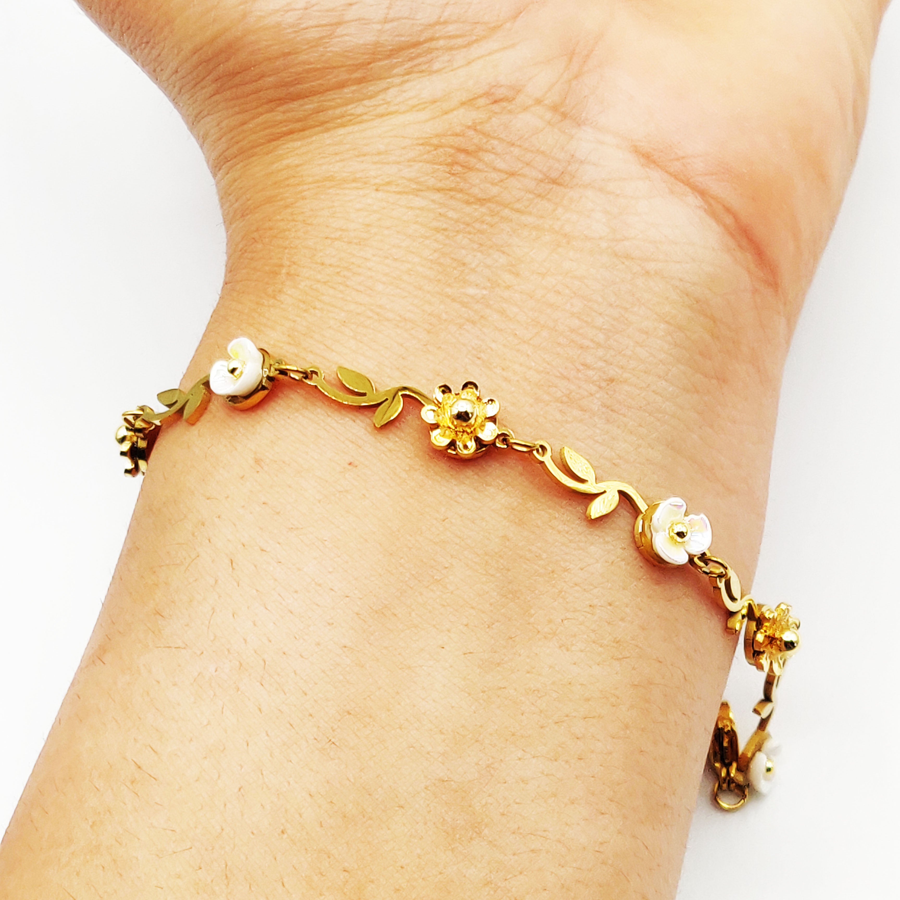 Bracelet Multi Fleurs Reliées Luxe