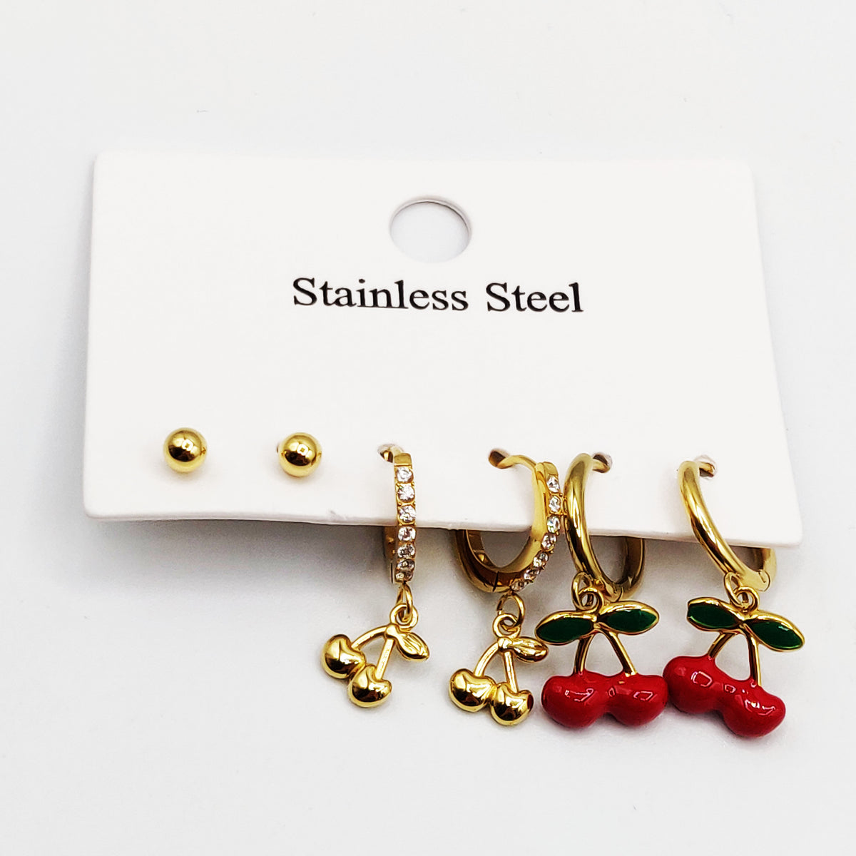 Boucles d'oreilles Trio Cerises Luxe
