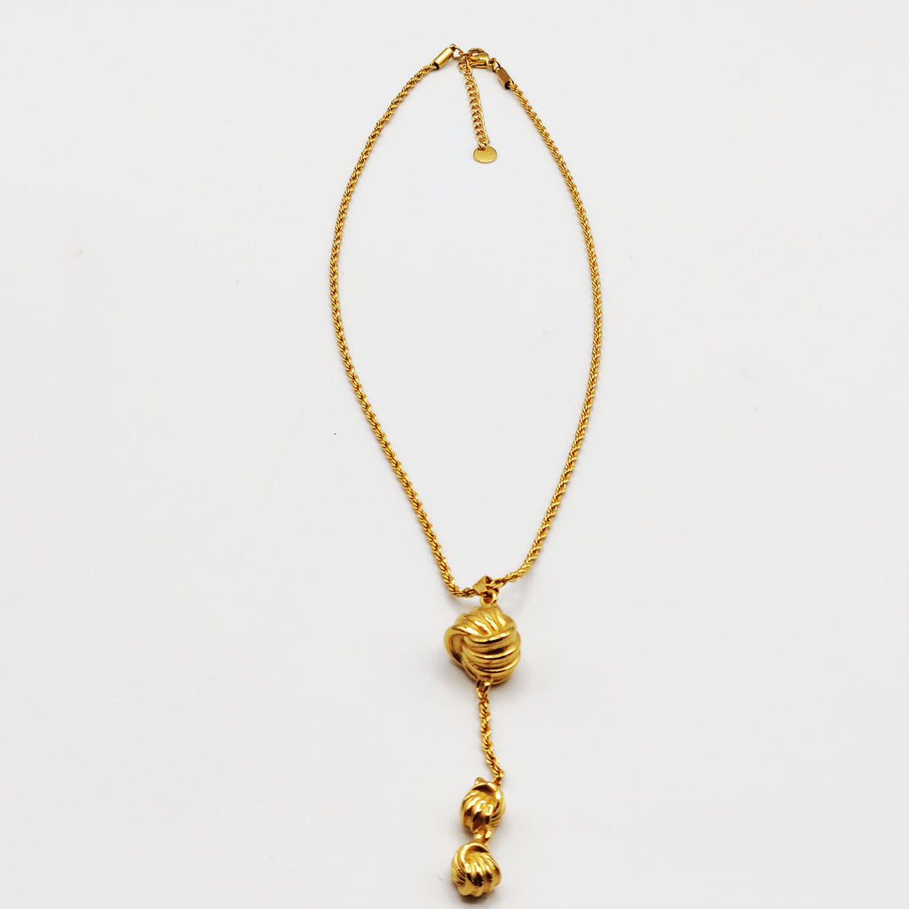 Collier Torsade Boules de Noeuds Descendant