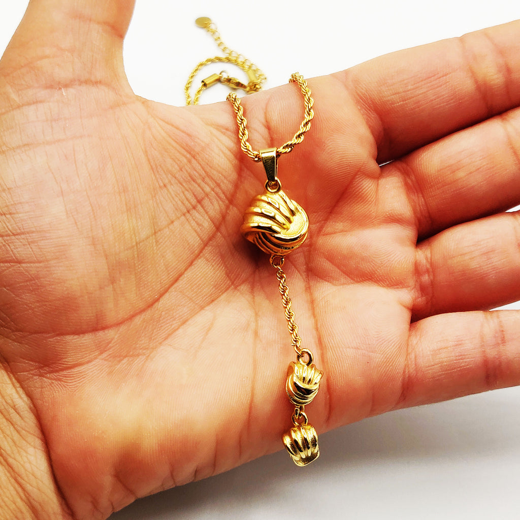 Collier Torsade Boules de Noeuds Descendant