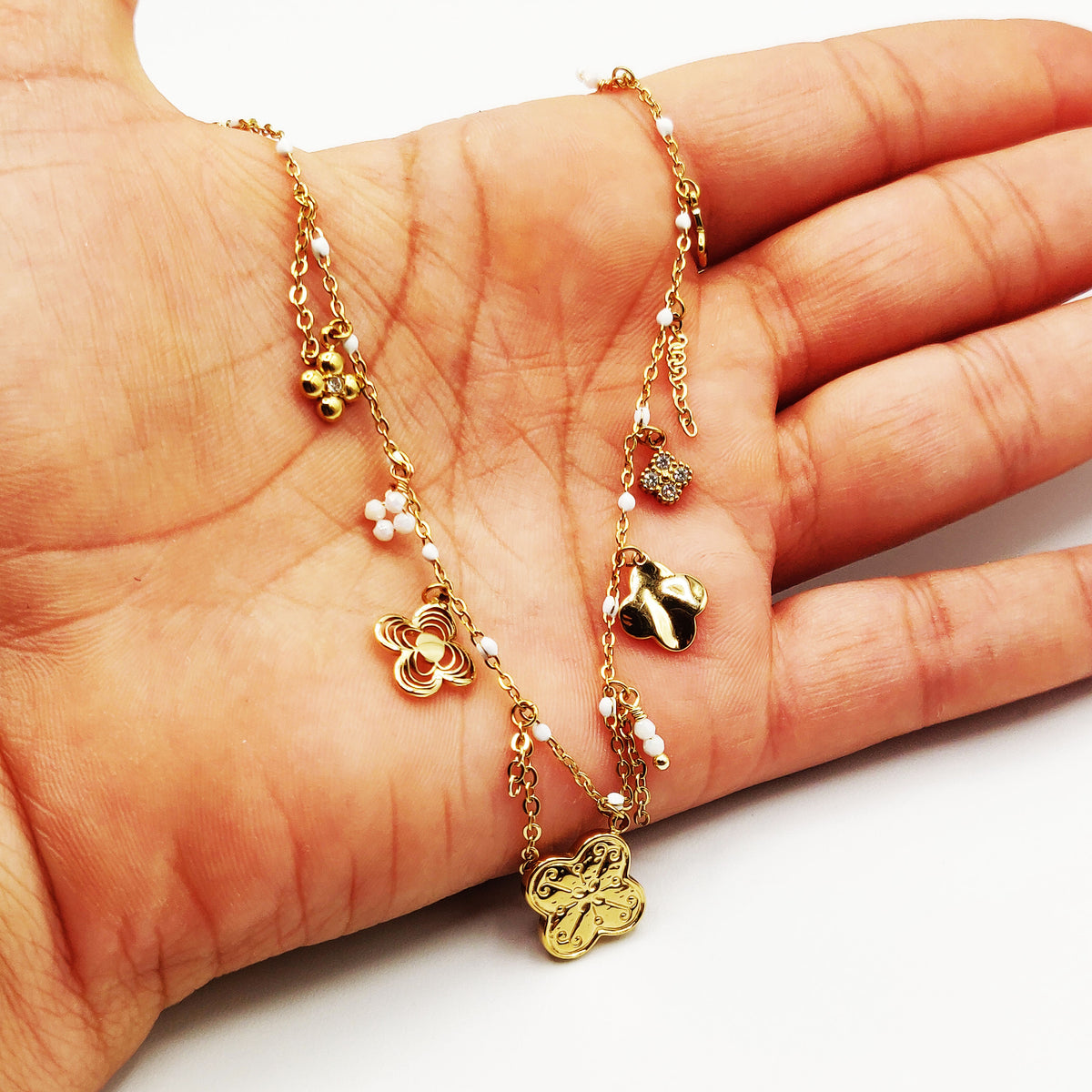 Collier Multi Trèfles Multi Formes Luxe