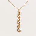 Collier Multi Cristaux Ovales et Ronds Descendant Luxe
