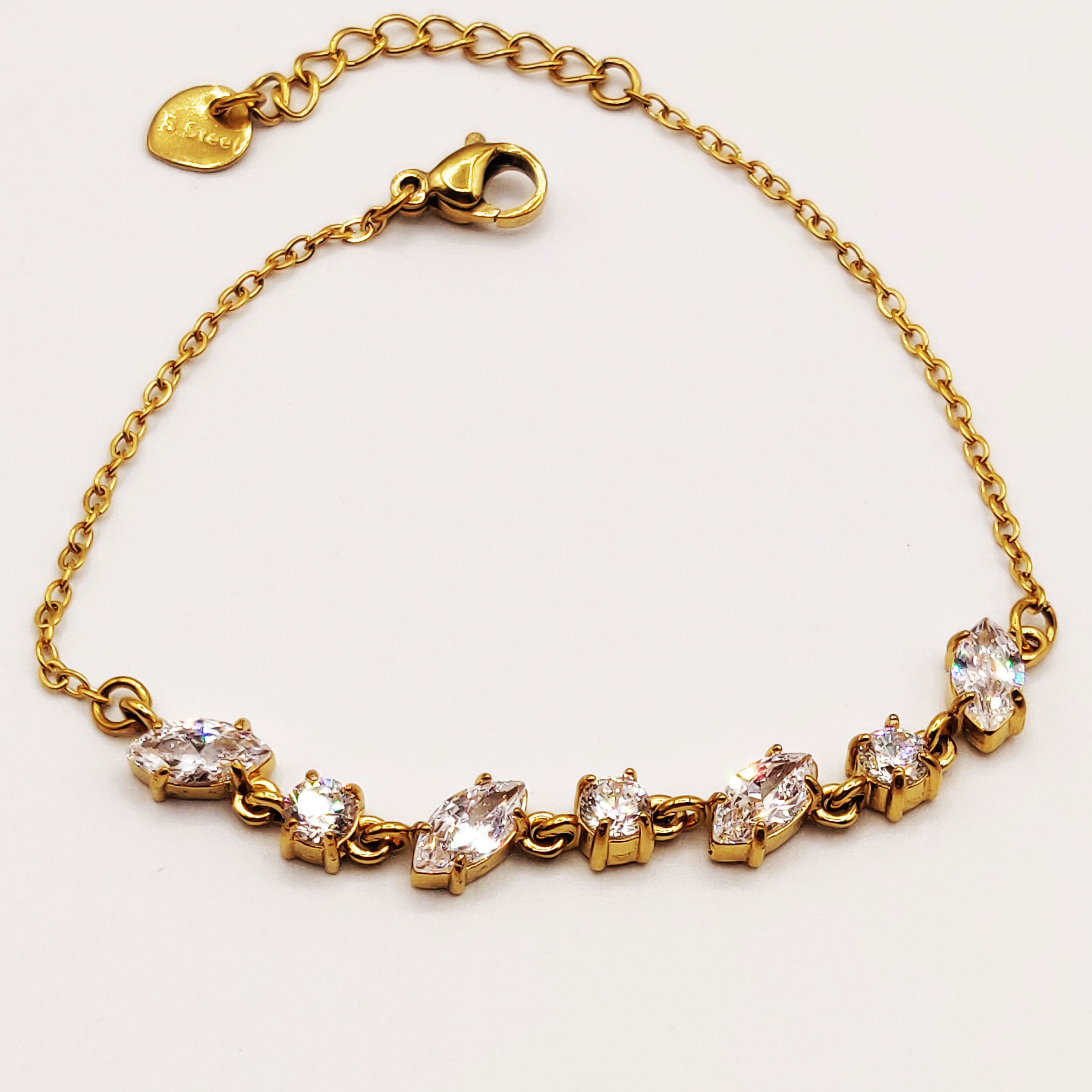 Bracelet Multi Cristaux Ovales et Ronds Luxe