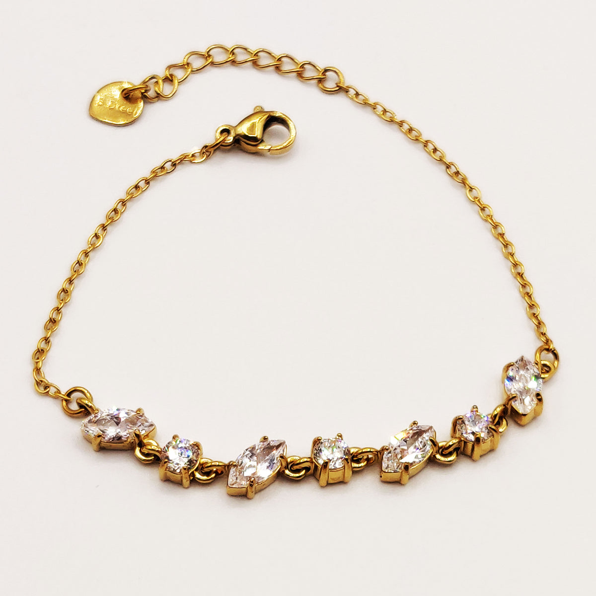 Bracelet Multi Cristaux Ovales et Ronds Luxe