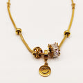 Collier Charmes Coeurs et Cristaux Luxe