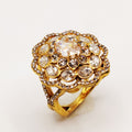 Bague Bouquet de Cristaux Tour Cristaux Luxe