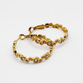 Boucles d'oreilles Créoles Multi Cristaux Ronds Luxe