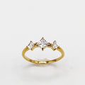 Bague Triple Cristaux Losanges Luxe