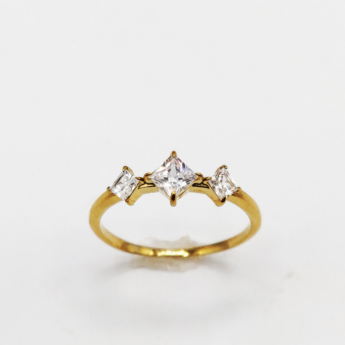 Bague Triple Cristaux Losanges Luxe
