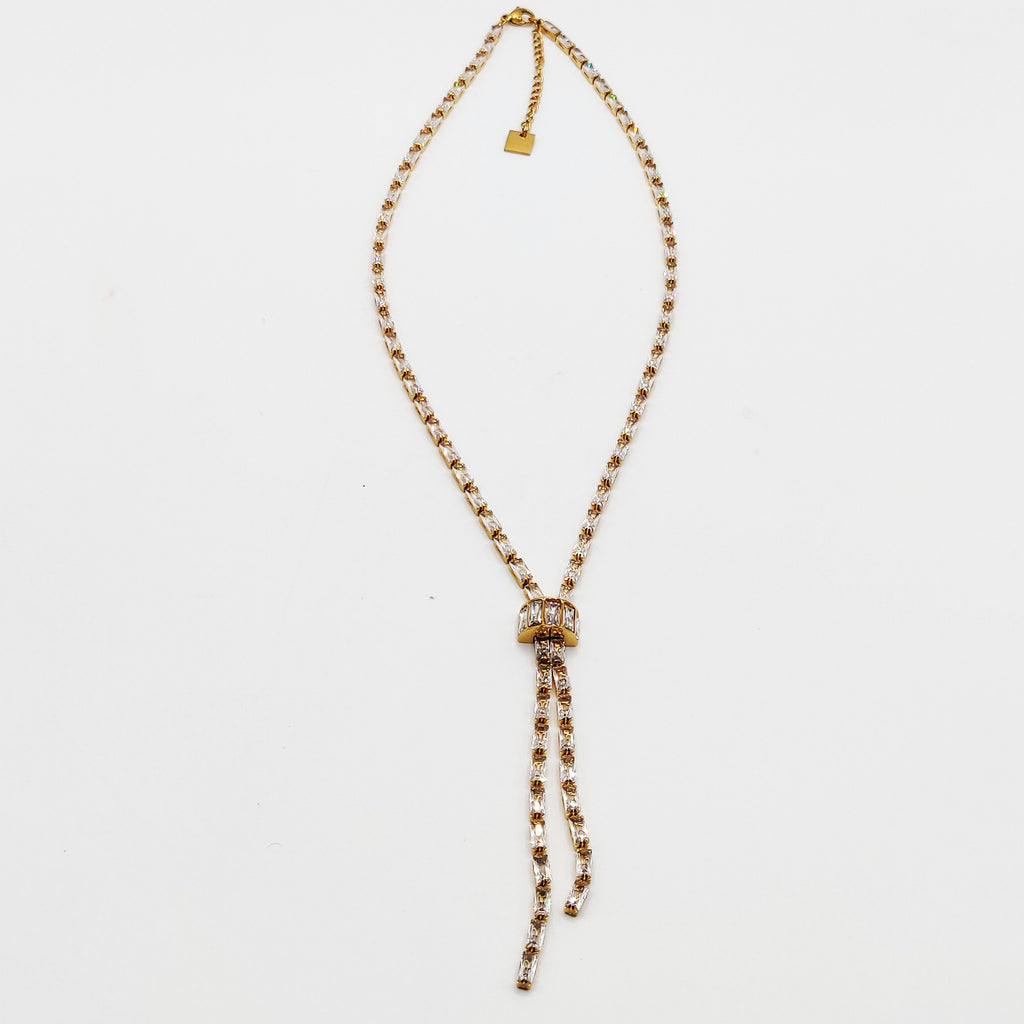 Collier Chaîne en Cristaux Rectangles Luxe