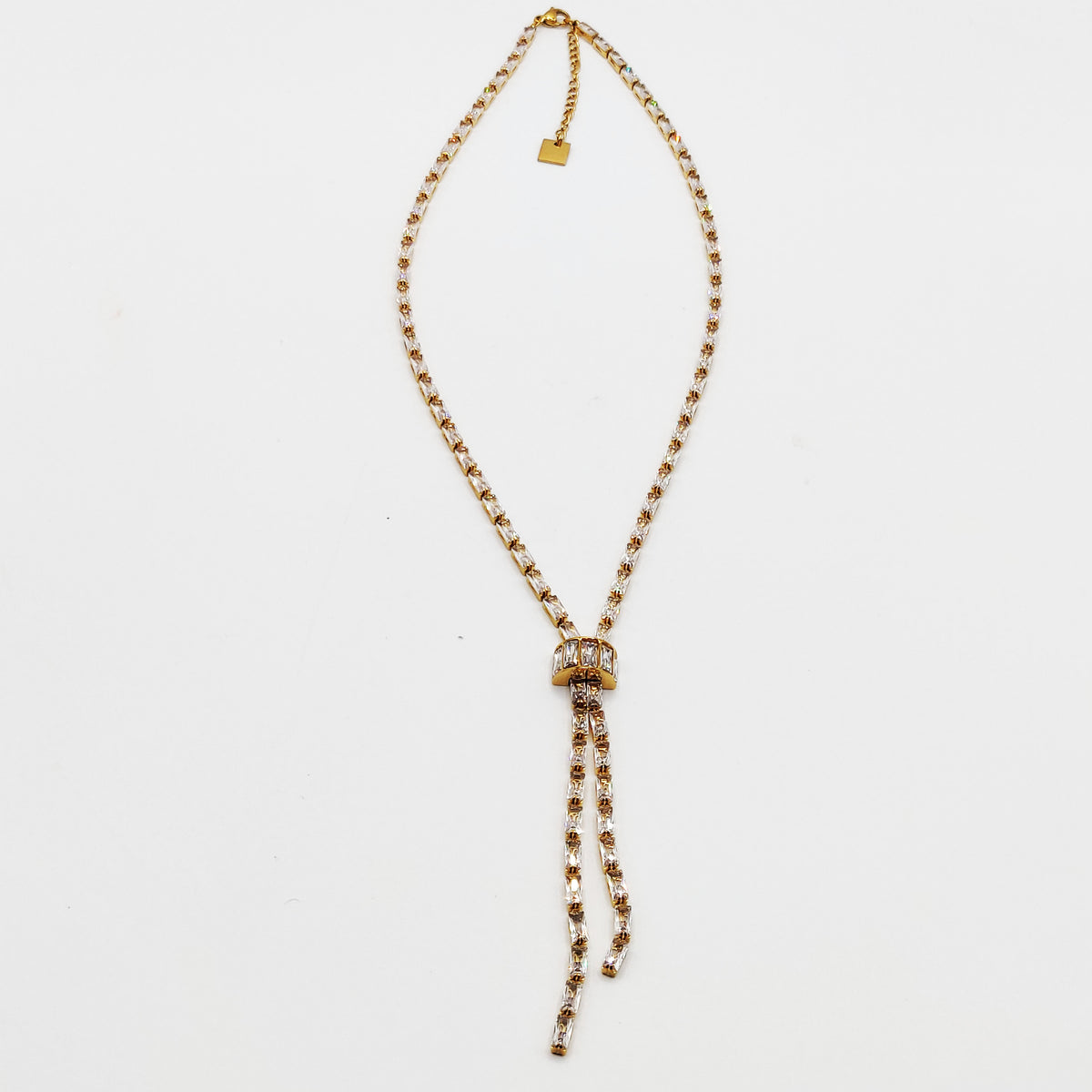 Collier Chaîne en Cristaux Rectangles Luxe