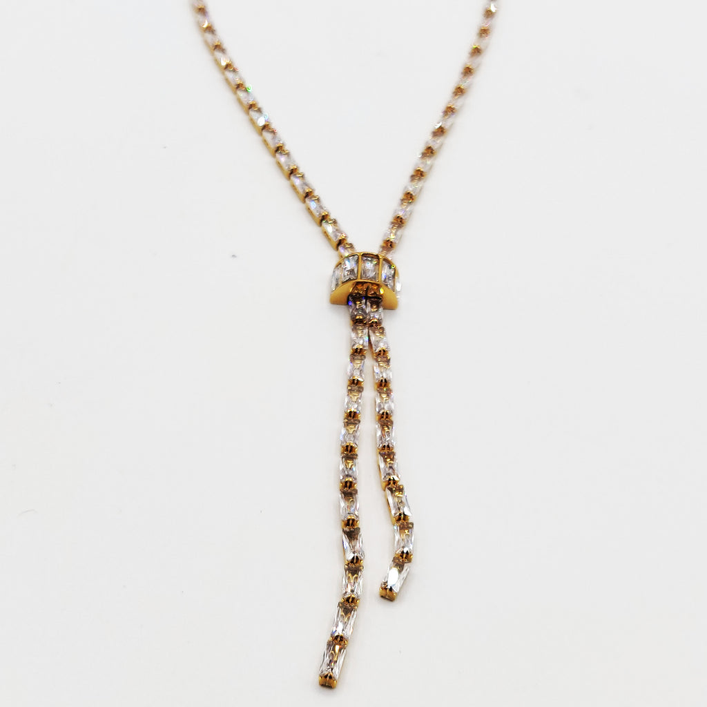 Collier Chaîne en Cristaux Rectangles Luxe