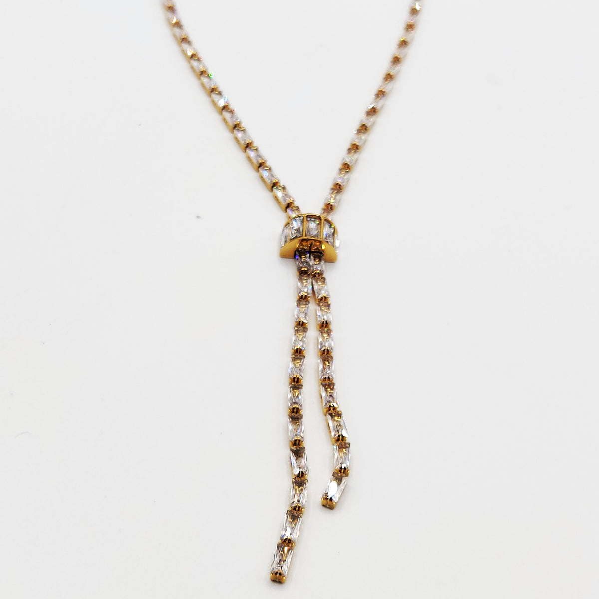 Collier Chaîne en Cristaux Rectangles Luxe