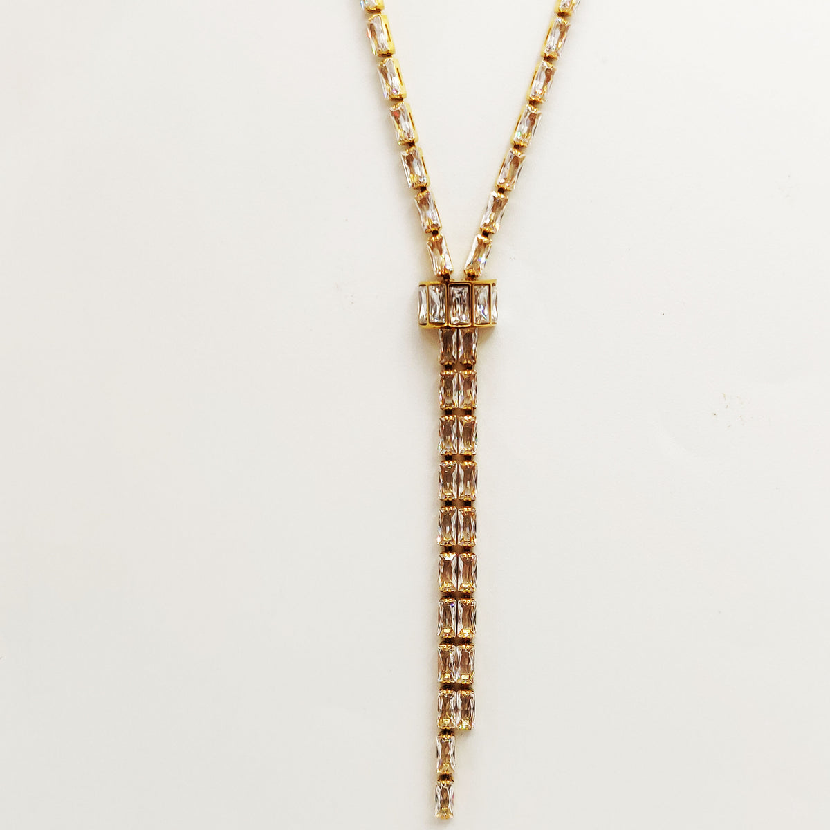 Collier Chaîne en Cristaux Rectangles Luxe