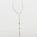 Collier Barres Dorées et Perles d'imitation Dorées Descendant Luxe