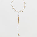 Collier Perles d'imitation Ovales et Cristaux Descendant Luxe