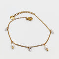 Bracelet Perles d'imitation Ovales et Cristaux Luxe