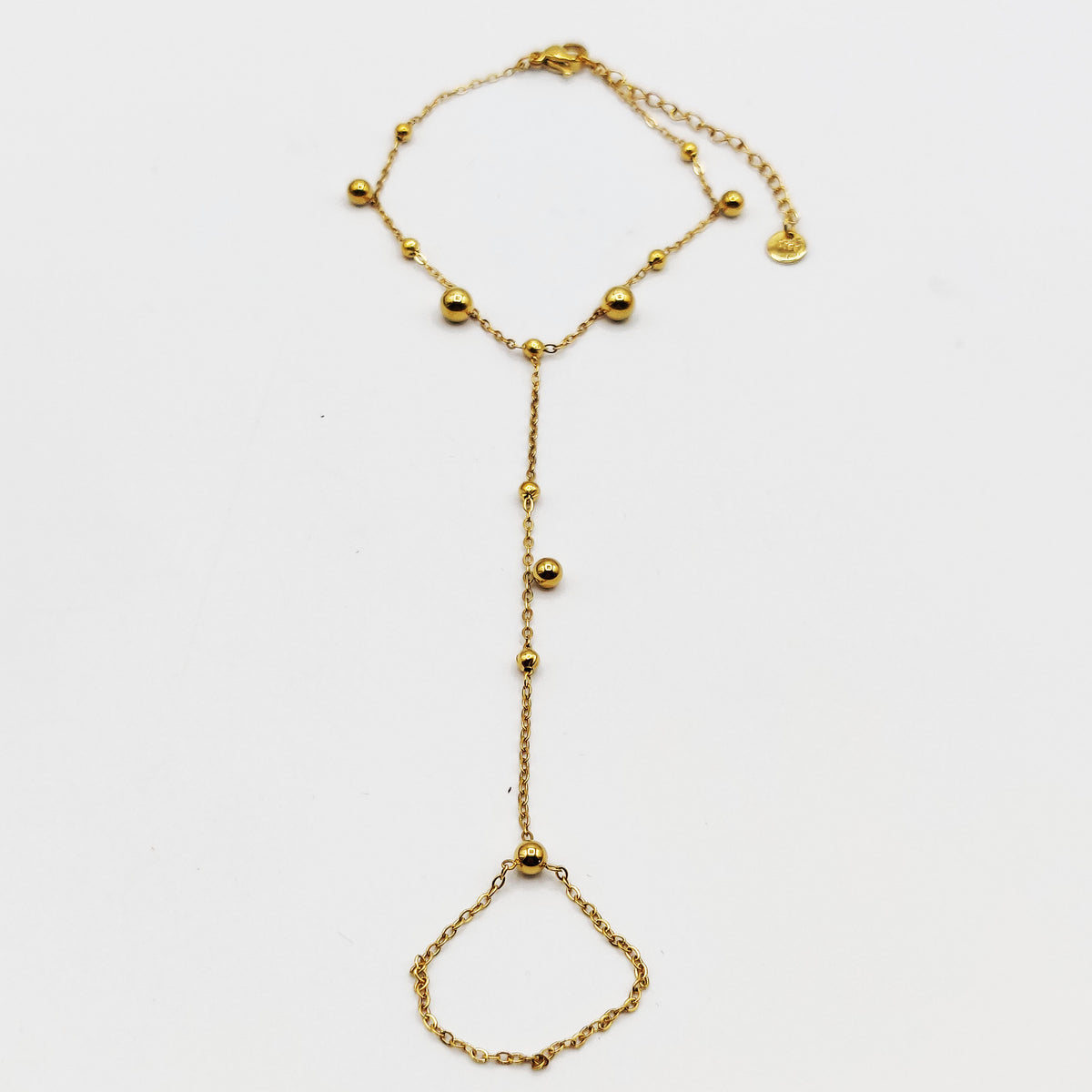 Bracelet / Chaîne de Main Perles d'imitation Dorées Multi Tailles