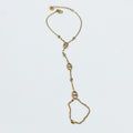 Bracelet / Chaîne de Main Multi H Luxe Cristaux et Cristaux Ronds