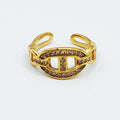 Bague H Luxe Full Cristaux